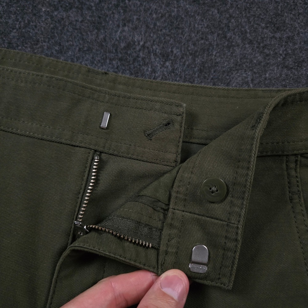 Uniqlo Olive Green Barrel Pants Wide Leg Baker Fatigue Womens 26-27 (Fits 30x29) - Picture 10 of 12